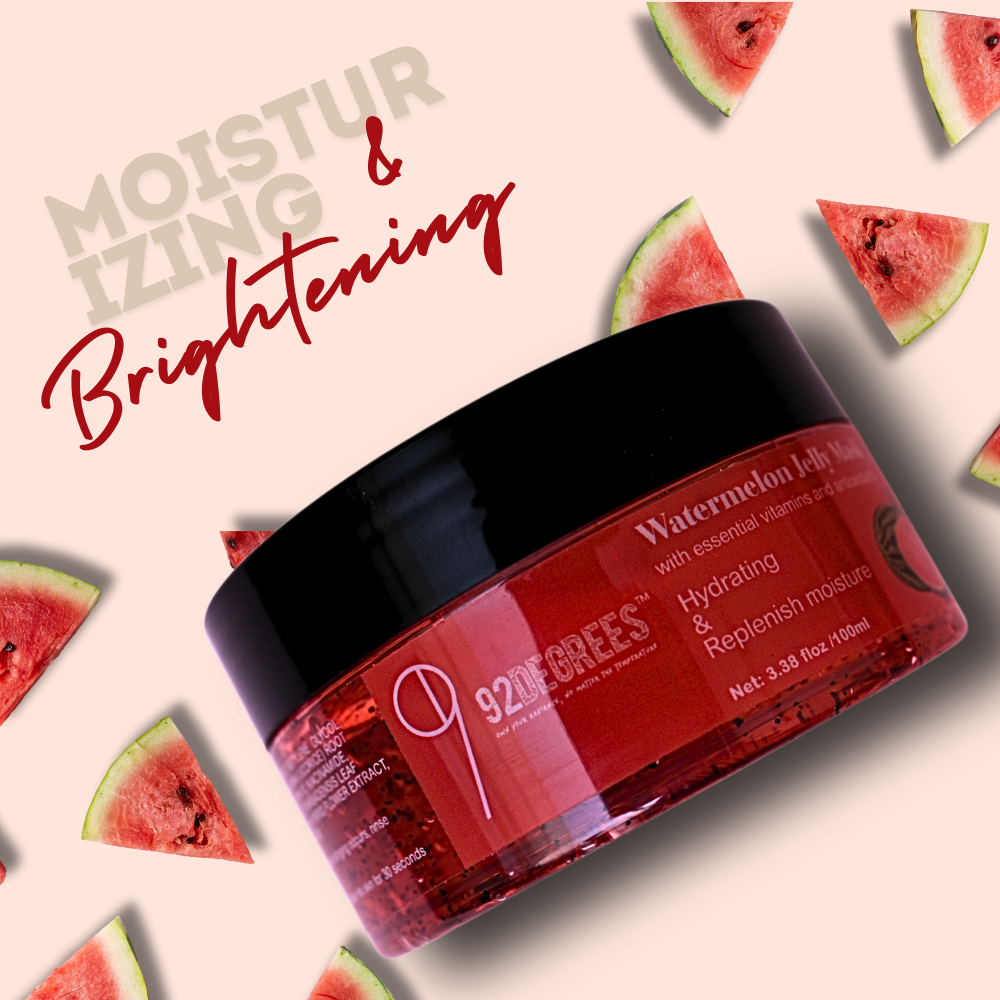 Watermelon Hydrating Jelly Face Mask, Moisturizes the Skin, Vegan & Cruelty Free Skincare Skin Repair