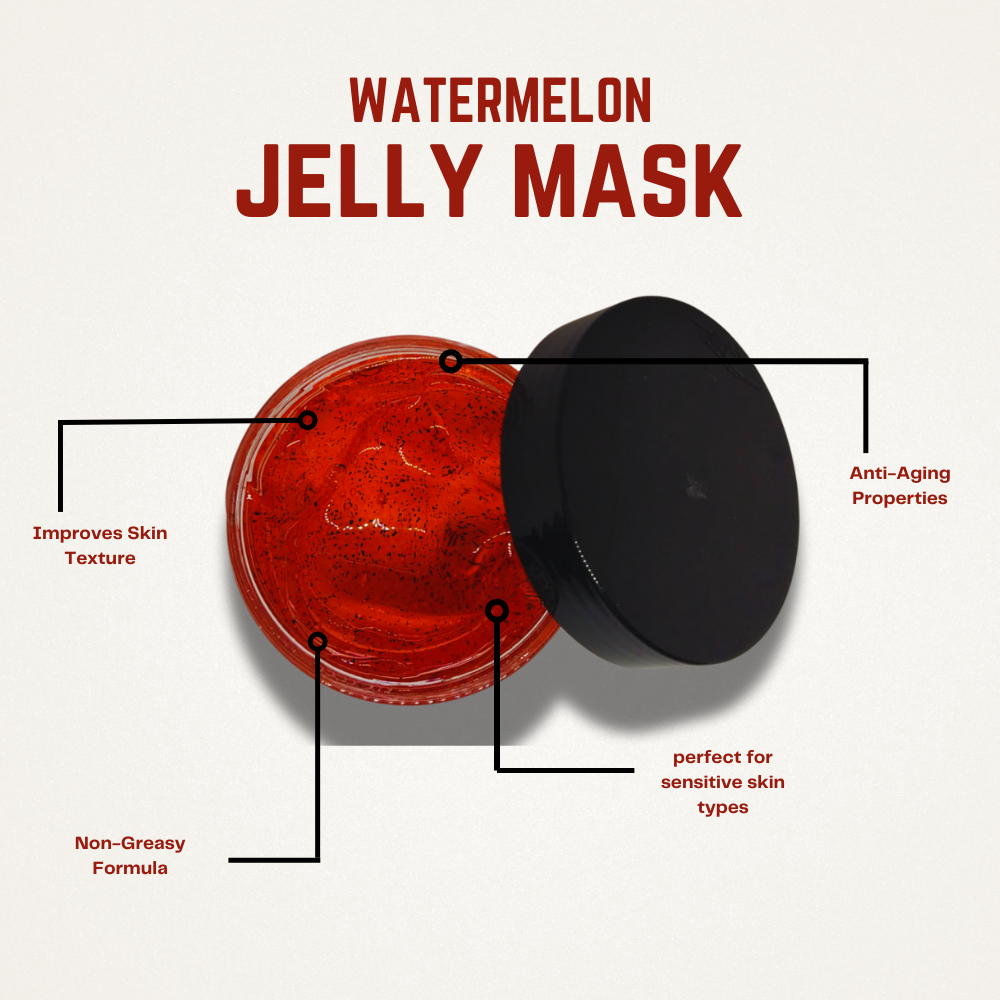 Watermelon Hydrating Jelly Face Mask, Moisturizes the Skin, Vegan & Cruelty Free Skincare Skin Repair