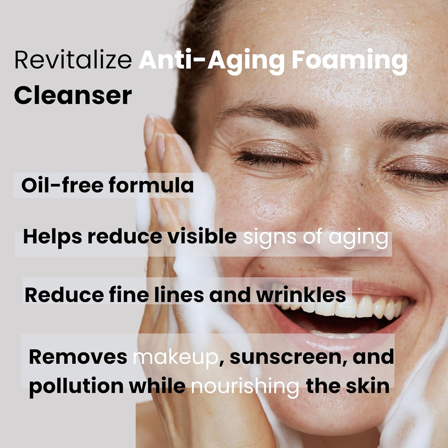 92degrees Super 5 Age Defense Cleanser - Niacinamide, Collagen, Vitamin C, E, Hyaluronic Acid | Gentle Face Wash for Cleansing & Anti-Aging Care