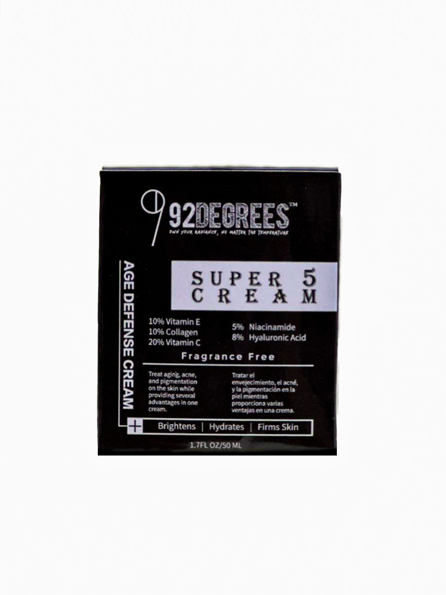 Box of 92 Degrees Super 5 Cream on a white background
