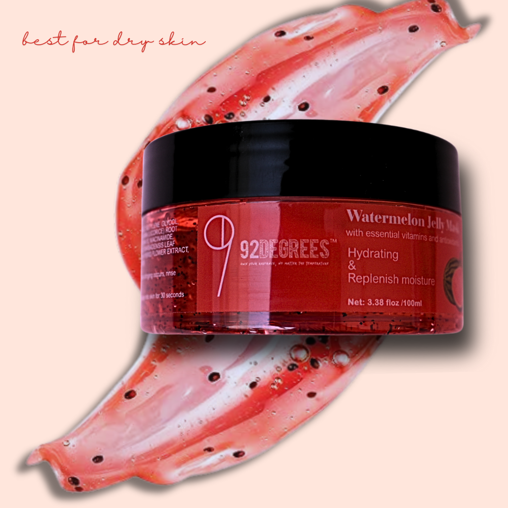 Watermelon Hydrating Jelly Face Mask, Moisturizes the Skin, Vegan & Cruelty Free Skincare Skin Repair